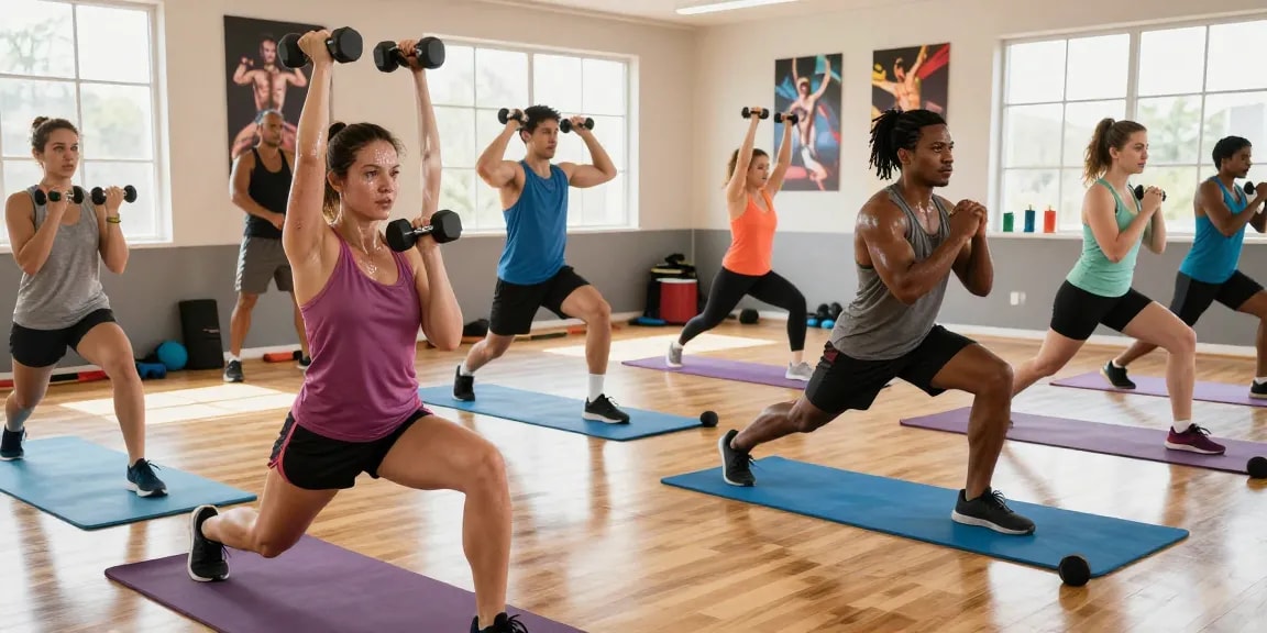 Group workout session emphasizing Deus Medical Steroids for enhanced performance and bodybuilding.
