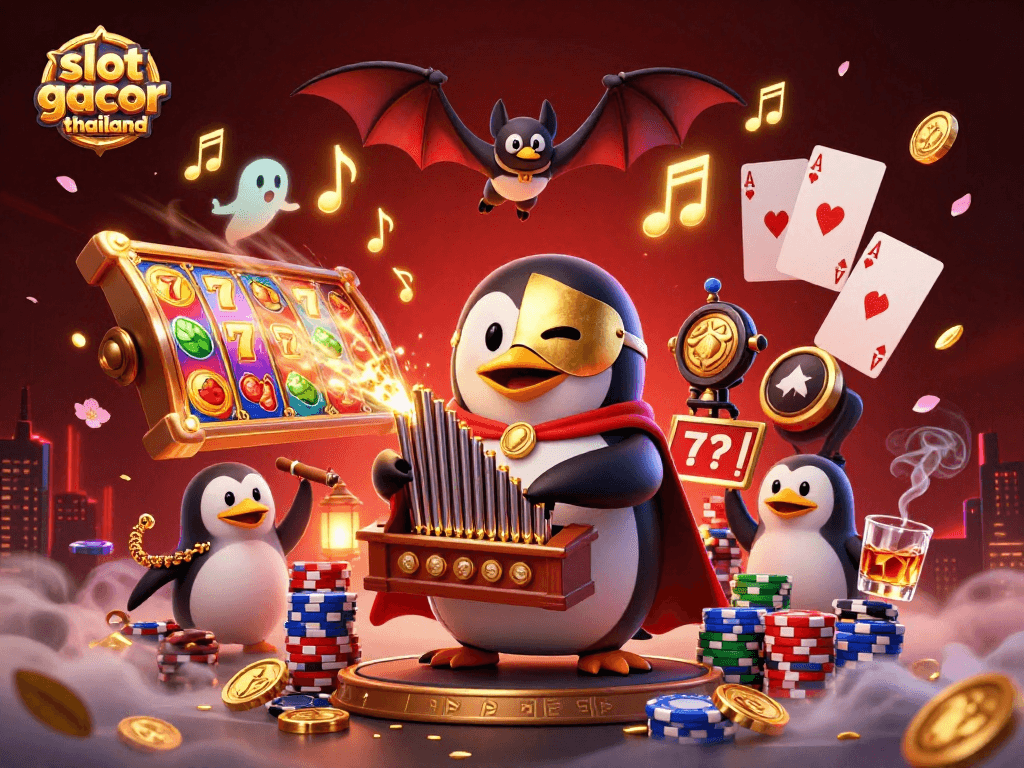 Experience slot gacor thailand with a vibrant setup of animated characters and symbols.