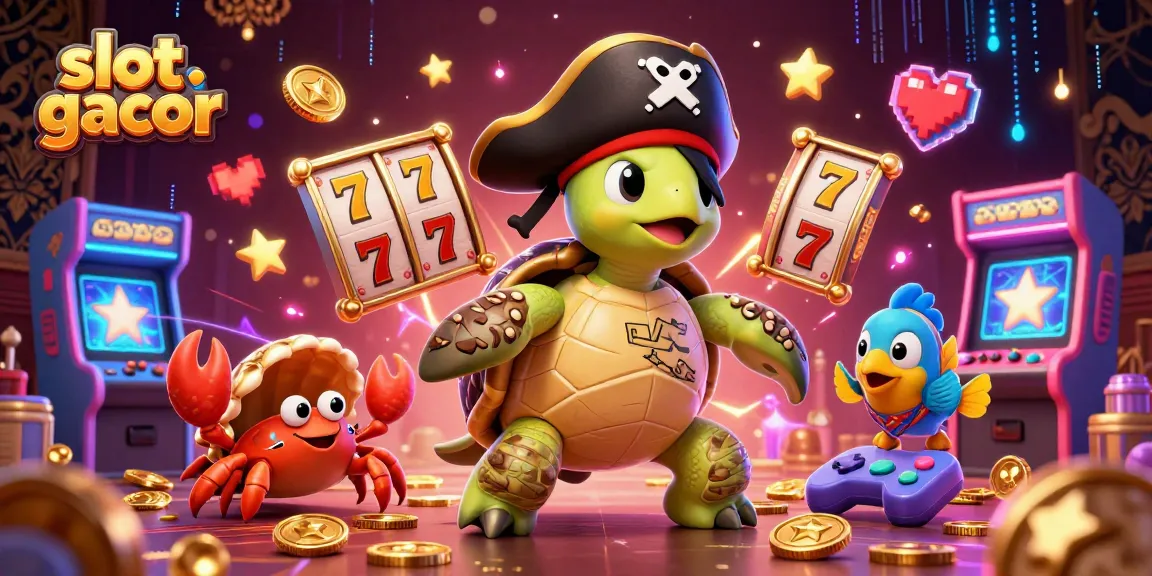 Experience the thrill of slot gacor with this vibrant, action-packed 3D illustration of treasure-hunting characters in the casino.
