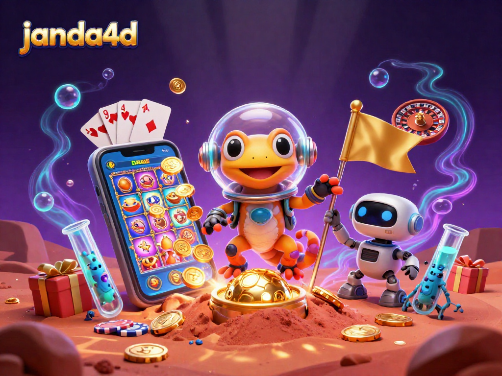 Taruhan seru di janda4d dengan gecko Mars menemukan kasino emas dan robot sahabat.