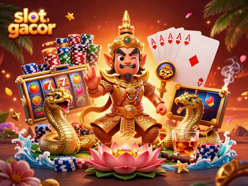 Menangkan jackpot di slot gacor dengan penjaga kuil dan naga berkilau di kasino yang megah.