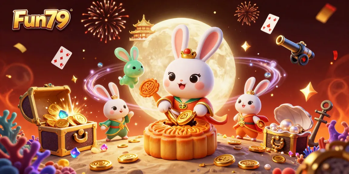 Experience the thrill of gaming at Fun79 with this vibrant illustration of a lunar gaming adventure.