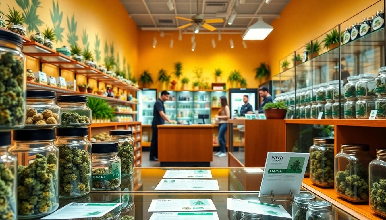 Engaging view inside a Weed Store with vibrant products and friendly staff assisting customers.