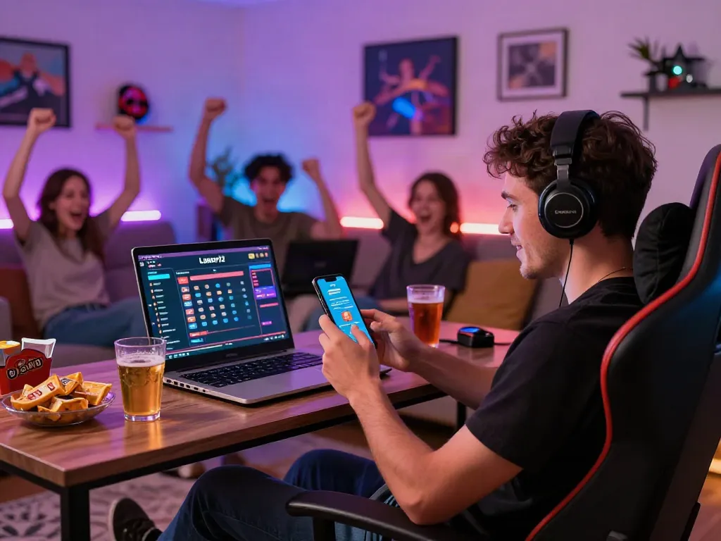 Experience thrilling Luxury12 slots with instant withdrawals in a cozy gaming setup.