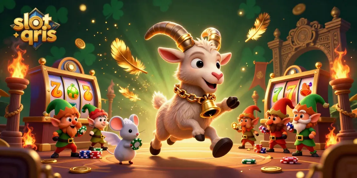 Engage in slot qris with a festive Krampus and chaotic casino scene filled with fun elements.