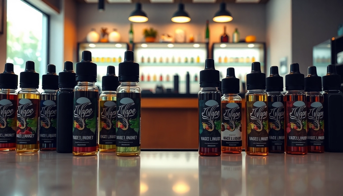 Experience premium Vape & E-Liquids with a vibrant display of customizable flavor options in a welcoming vape shop.