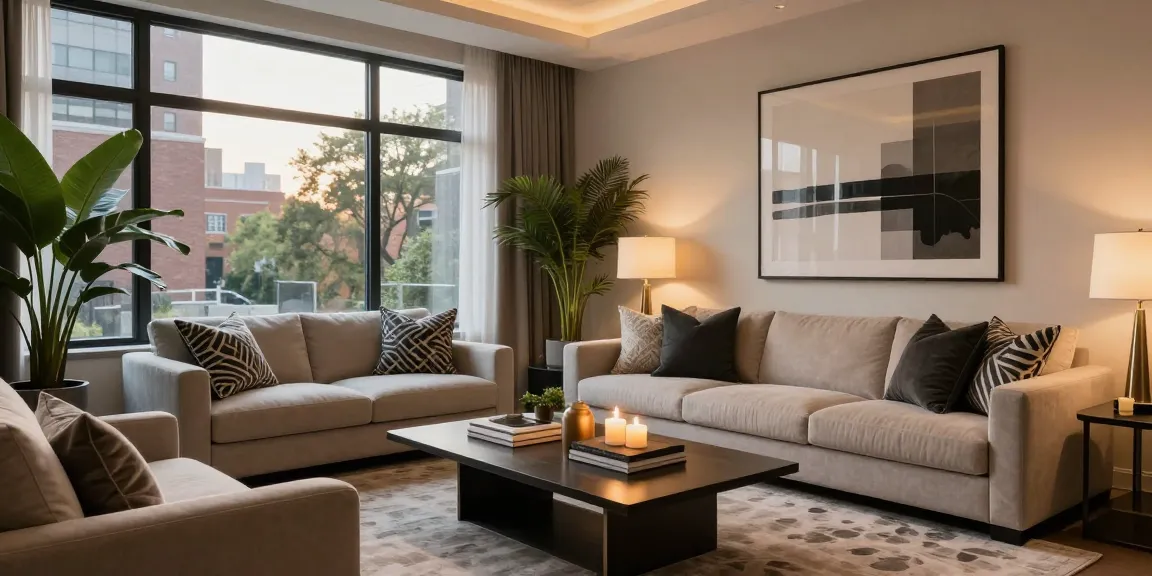Luxurious living room designed by www.dgi-chicago.com showcasing modern elegance and comfort.