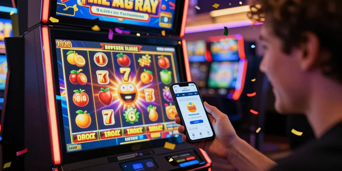 Player celebrating a win on a slot deposit 1000 site with exciting visuals and promotions