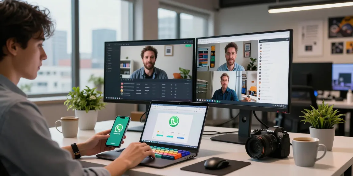 Effective workspace integration showcasing WhatsApp電腦版 for seamless communication in a modern tech environment.
