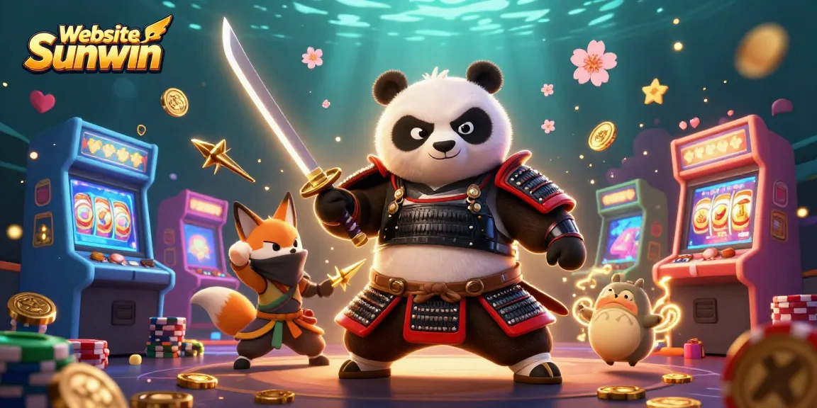 Engage in thrilling gameplay with Website Sunwin as a samurai panda and ninja fox stand ready to win!