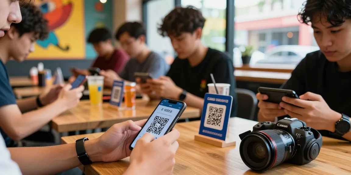 NAGA2000: Topup akun game dengan QRIS tanpa biaya admin di kafe yang semarak.