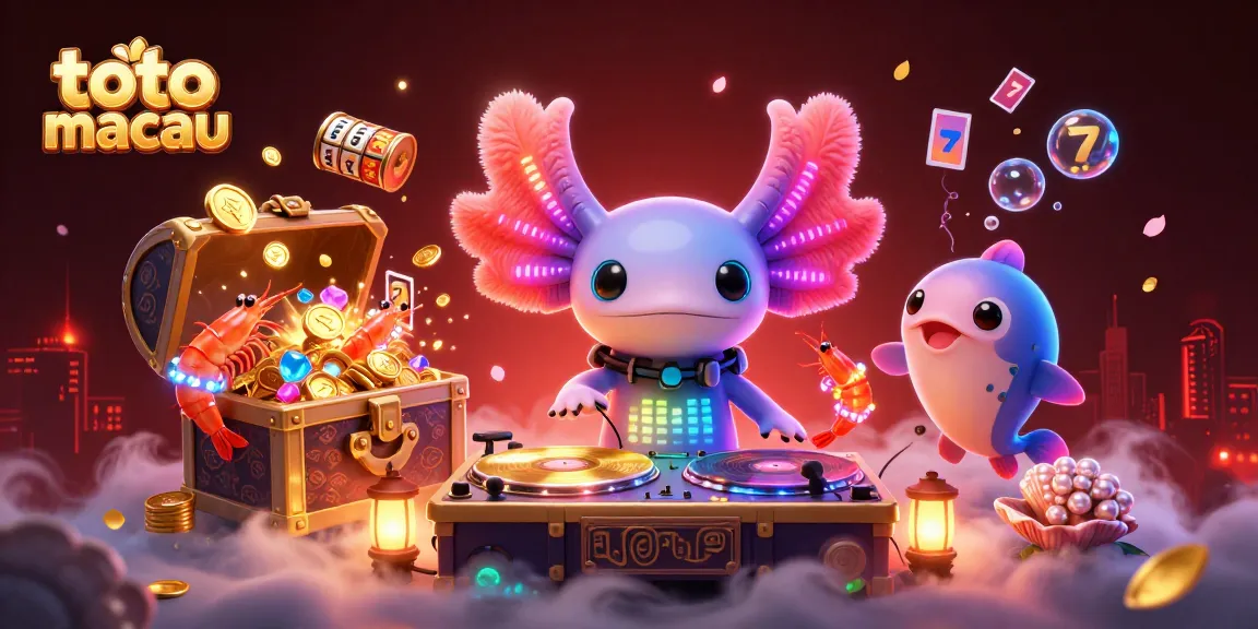 Engage with the thrilling toto macau experience, featuring vibrant underwater scenes with neon characters and casino elements.