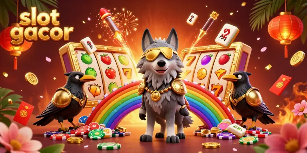 Experience slot gacor excitement with vibrant Norse mythology elements and casino themes.