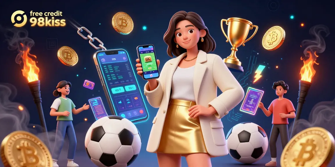 Experience free credit 918kiss in a dynamic casino scene featuring slots, mobile betting, and vibrant graphics.
