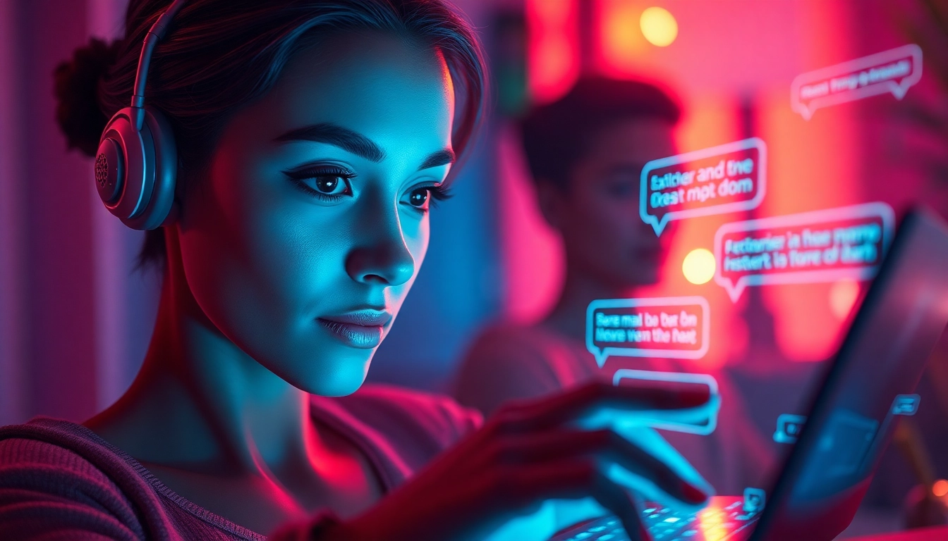 Engaging interaction with character ai nsfw in a cozy digital chat environment, featuring an expressive AI character.