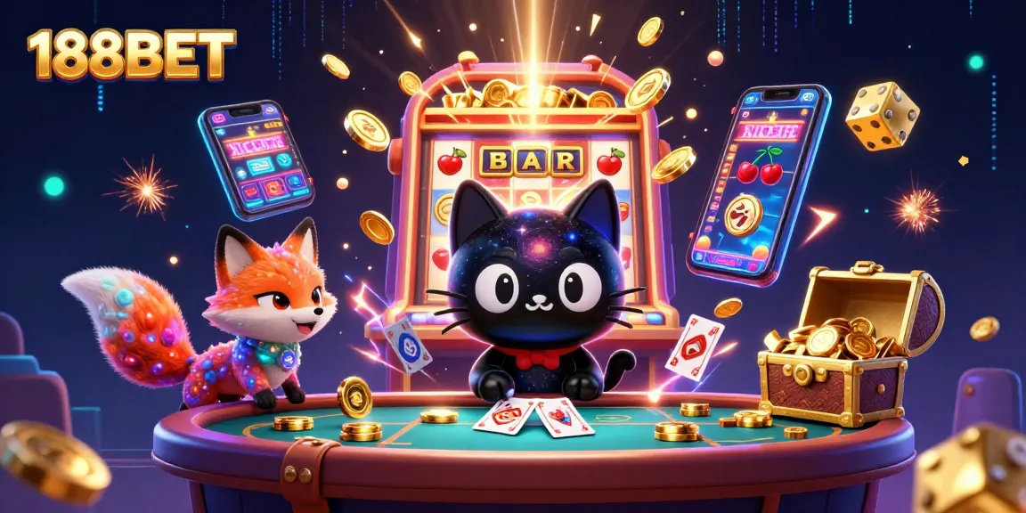 Engage with thrilling 188BET experiences as the black hole cat spins luck at the cosmic casino table.