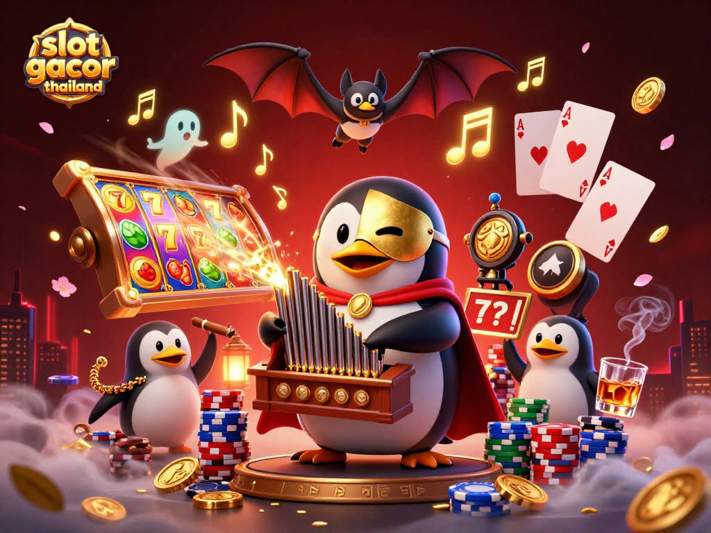 Experience slot gacor thailand with a vibrant setup of animated characters and symbols.