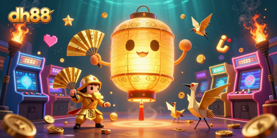 Play exciting dh88 casino games with vibrant animations and golden characters.