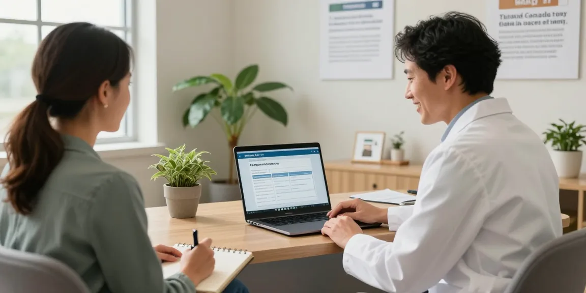 Patient consultation for obtaining an MMJ card Oklahoma in a welcoming clinic.