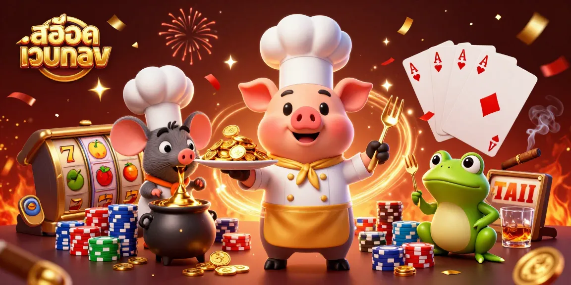 Experience thrilling สล็อตเว็บตรง action with vibrant slots and dynamic characters in a casino setting.