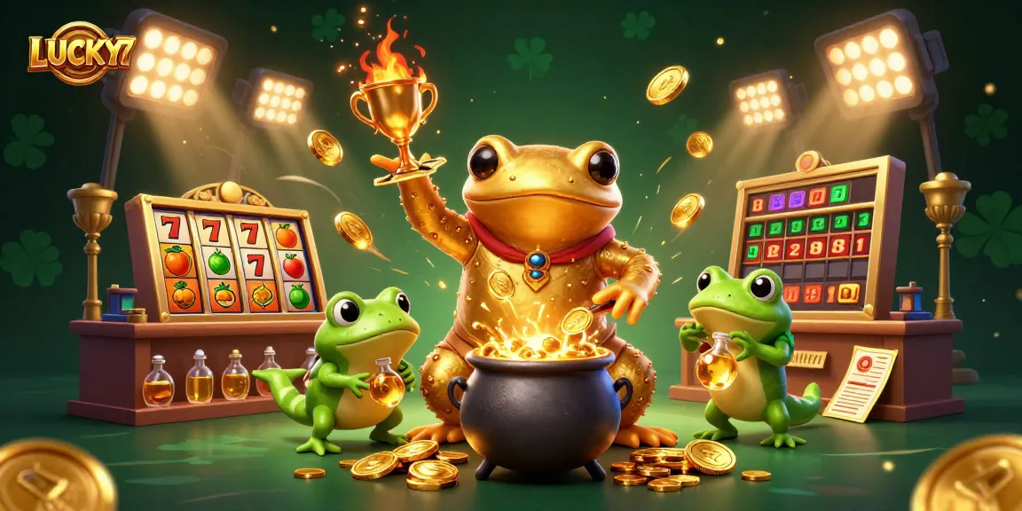 Experience thrilling winnings at LUCKY77 with a vibrant casino-themed illustration.