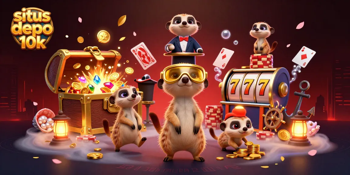 Experience fun at situs depo 10k with meerkat dealers and vibrant casino elements.