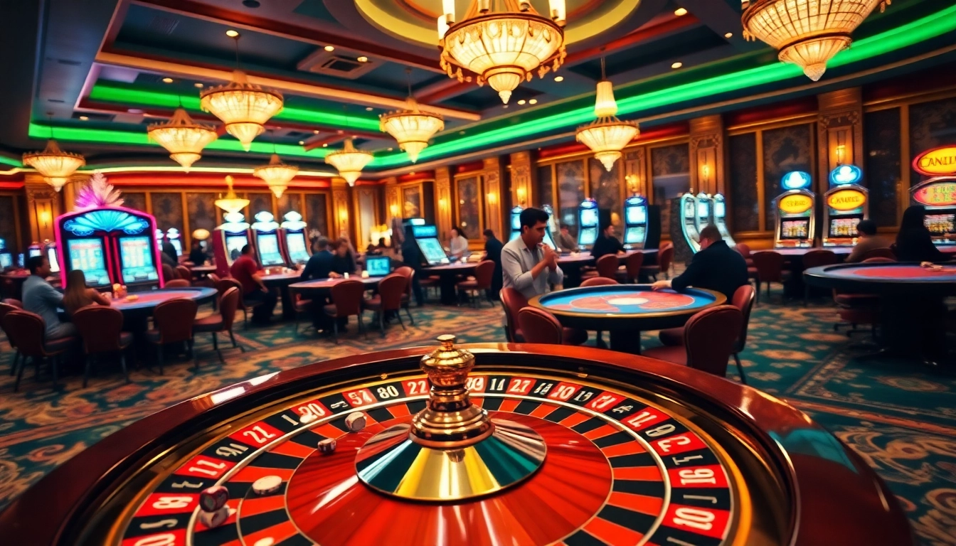 Experience the excitement of gambling at https://789b.one/ with players engaged at vibrant casino tables.