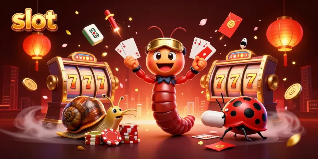 Players enjoying an exciting slot game experience with colorful characters and vibrant casino elements.
