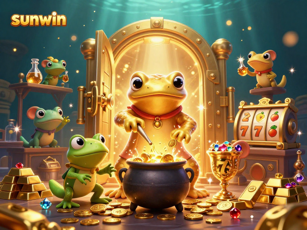Experience exciting gameplay with sunwin as the golden salamander creates wealth amidst vibrant casino elements.
