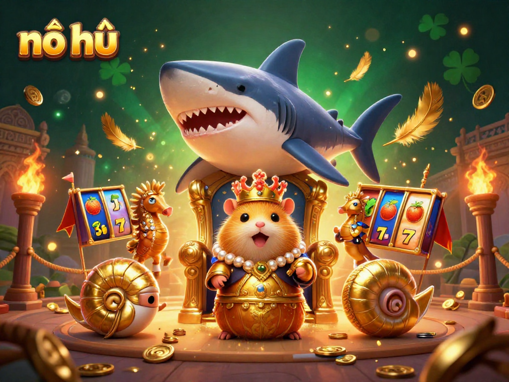 Spin the reels and chase jackpots with nổ hũ in this vibrant casino-themed illustration.