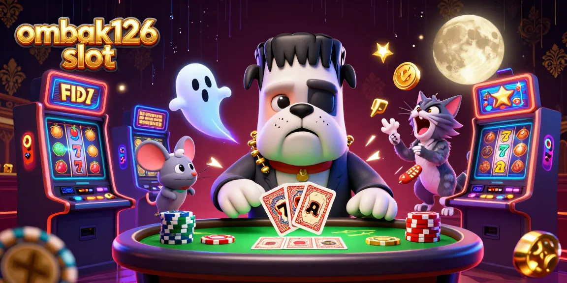Experience the excitement of ombak126 slot with thrilling characters in a vibrant casino scene.