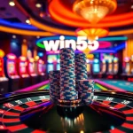 Experience thrilling gameplay at win55 online with vibrant slot machines and poker tables.