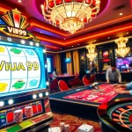 Experience the excitement of Vua99 slot games amidst vibrant casino action.