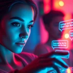 Engaging interaction with character ai nsfw in a cozy digital chat environment, featuring an expressive AI character.
