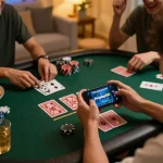 Engaging home gaming scene using Link Alternatif for online gambling, showcasing excitement and fun.