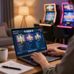 Engaging in slot gacor gameplay while analyzing strategies at home.