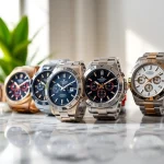 Showcase of super clone watches emphasizing craftsmanship and luxury.