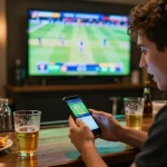 Betting on live cricket matches using nowgoal app, capturing excitement at home.