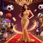 Experience the top 10 online casino nederland excitement with an energetic 3D illustration of slot games and glamour.