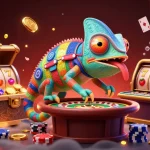 Engage with the thrilling atmosphere of toto casino, featuring a vibrant chameleon owner and dynamic gaming elements.