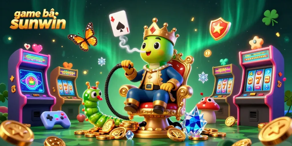 Play thrilling game bài sunwin with colorful energy in a dynamic casino setting full of vibrant game machines.