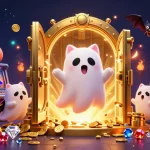 Engage with 789bet's thrilling casino adventure featuring ghostly characters and dazzling treasure scenes.