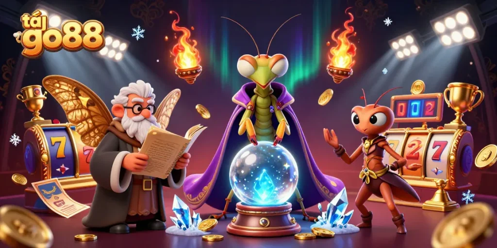 Play exciting casino games and tải go88 for thrilling rewards with this vibrant illustration.