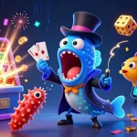 Experience the magic of yaar win with a vibrant deep-sea gambling scene featuring unique casino characters.