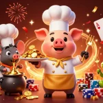 Experience thrilling สล็อตเว็บตรง action with vibrant slots and dynamic characters in a casino setting.