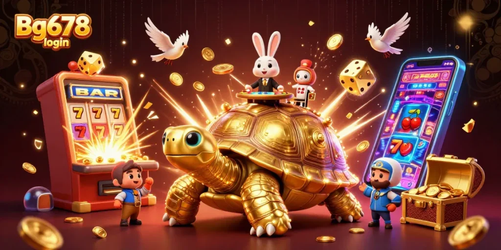 Join the fun with Bg678 login at this lively casino scene filled with excitement!