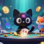 Experience thrilling wins at iwin club with a cosmic casino adventure featuring a black hole kitty.