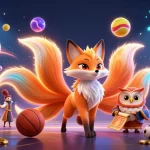 Engage with the best Aussie online casinos via sports-themed lively 3D illustration featuring rich characters and dynamic elements.