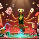 Experience the thrill of slot bonus excitement with vibrant casino characters in action.