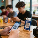 NAGA2000: Topup akun game dengan QRIS tanpa biaya admin di kafe yang semarak.